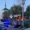 У Києві спалахнула Покровська церква на Подолі (відео)